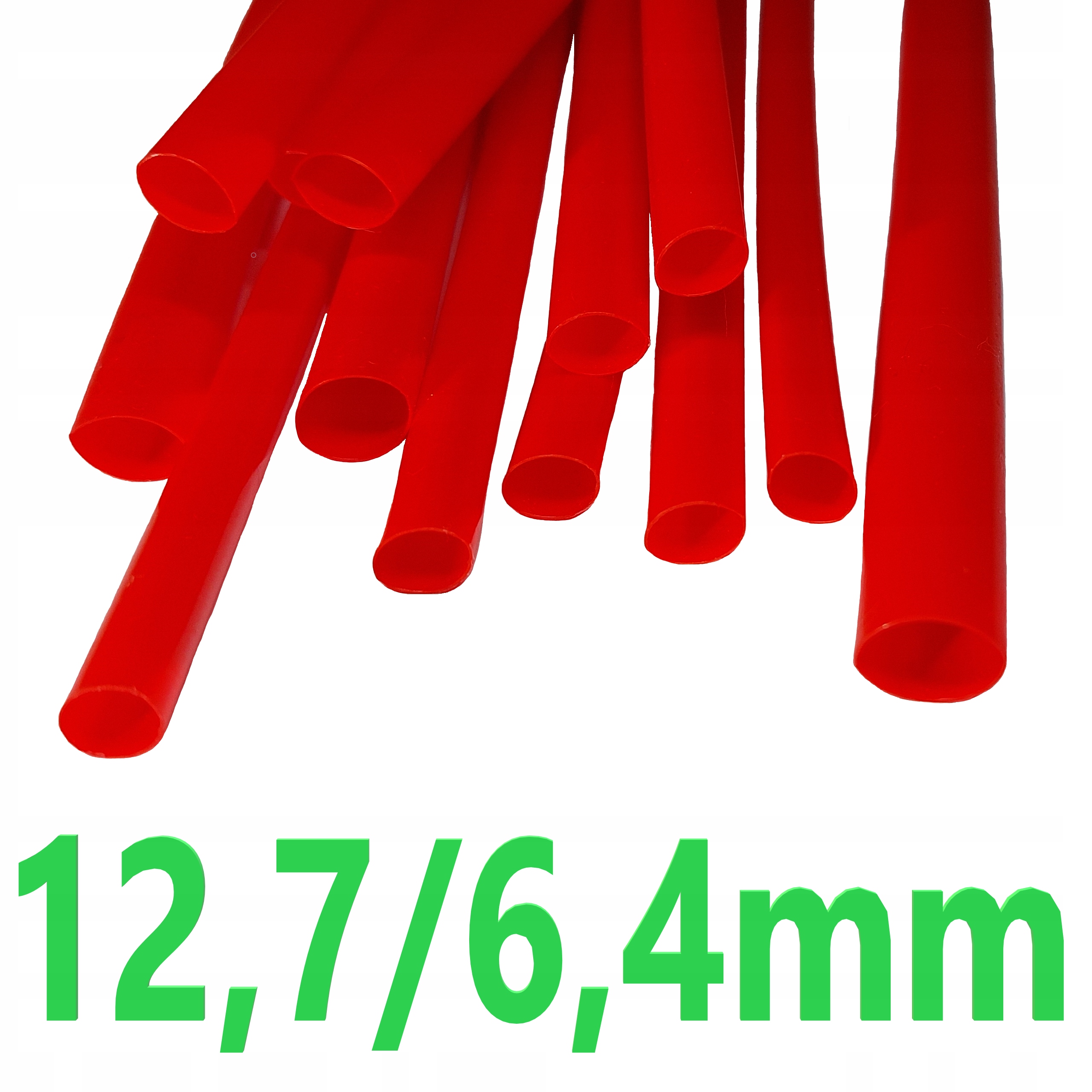 CIENKA RURKA TERMOKURCZLIWA BEZ KLEJU 1 METR 12,7/6,4mm CZERWONA EAN (GTIN) 5907511933672
