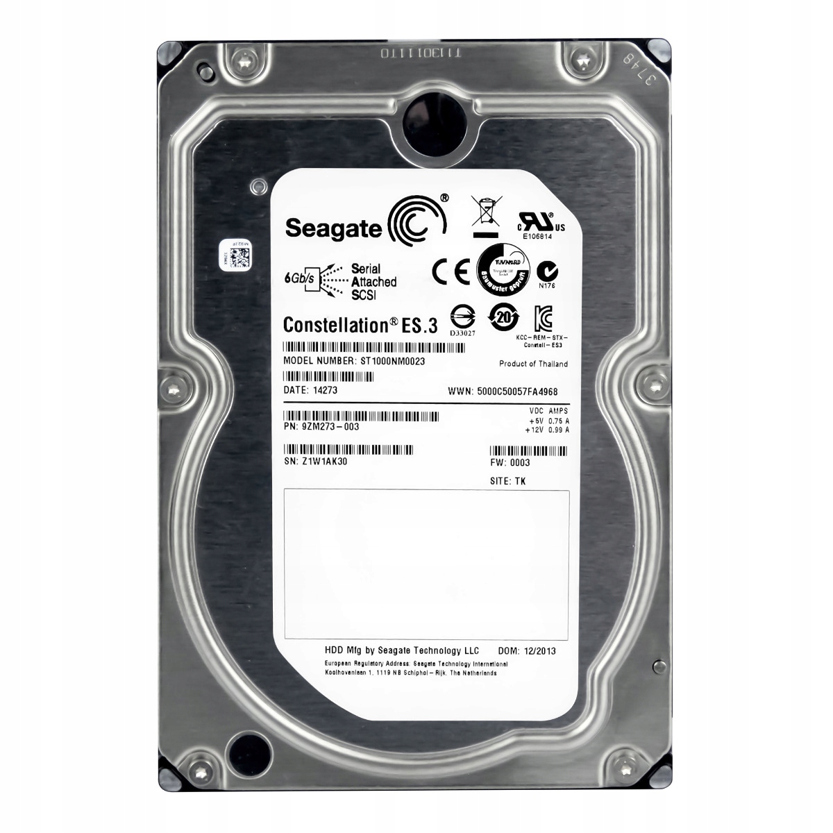Seagate Constellation ES.3 1TB 7.2K 128MB SAS-2 3.5'' ST1000NM0023