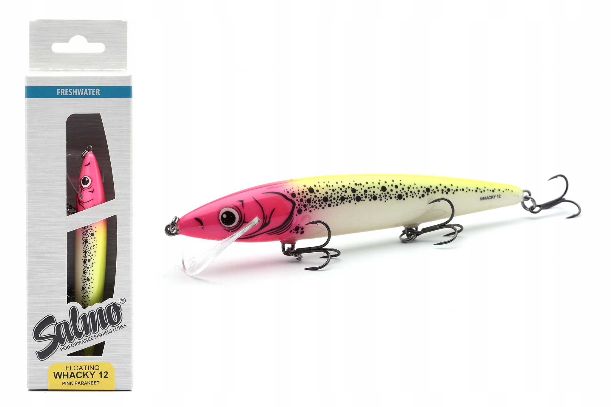 Wobler Salmo Whacky Floating 12cm Pink Parakeet