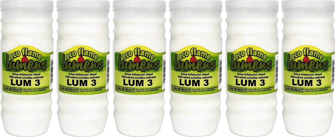 Wkład parafinowy Lumens - do 3 dni palenia - 6 sztuk