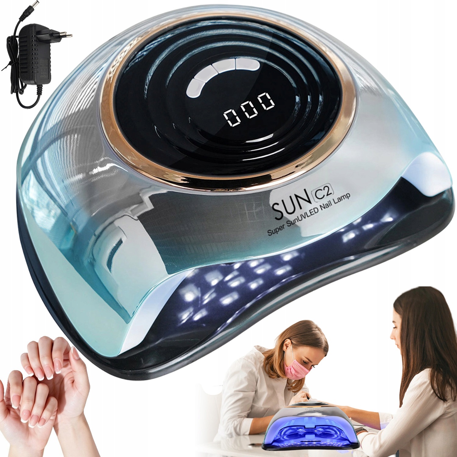 Profesionální Uv Led Sušička Na Nehty 288W LCD displej, 4 Časovače