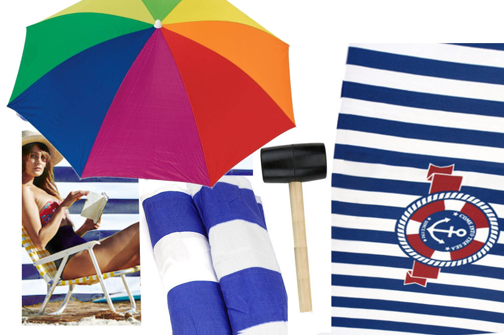 Zwataw Plážový Slunečník Paraván 12M Młotek Ručník barevný