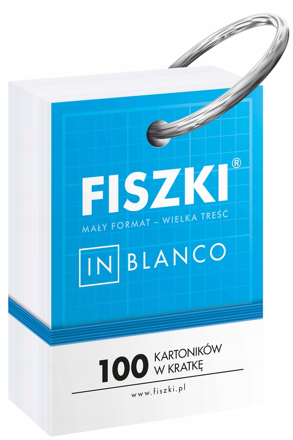 

Fiszki in blanco. 100 kartoników. Mały format