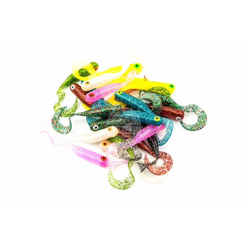 Gumy Great Fish GF1 twister (49mm) MIX2 24szt.