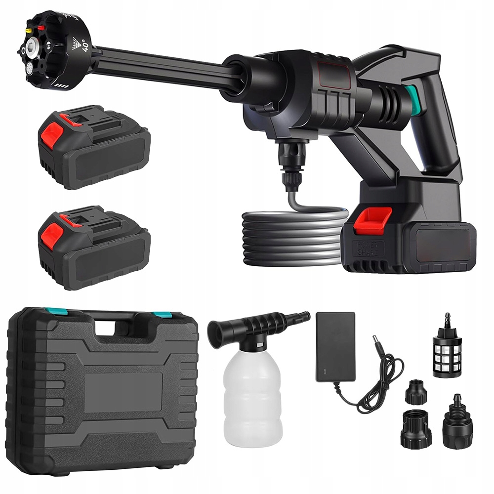 Mocna Myjka Ciśnieniowa Akumulatorowa Bezprzewodowa 55BAR 2X Aku 21V 3AH