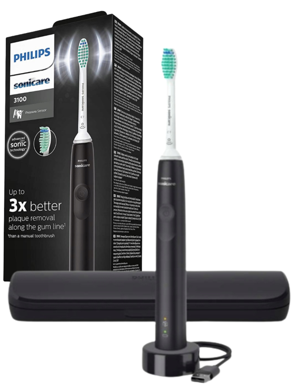 Szczoteczka soniczna elektryczna Philips Sonicare Hx 3673/14 czarna +etui