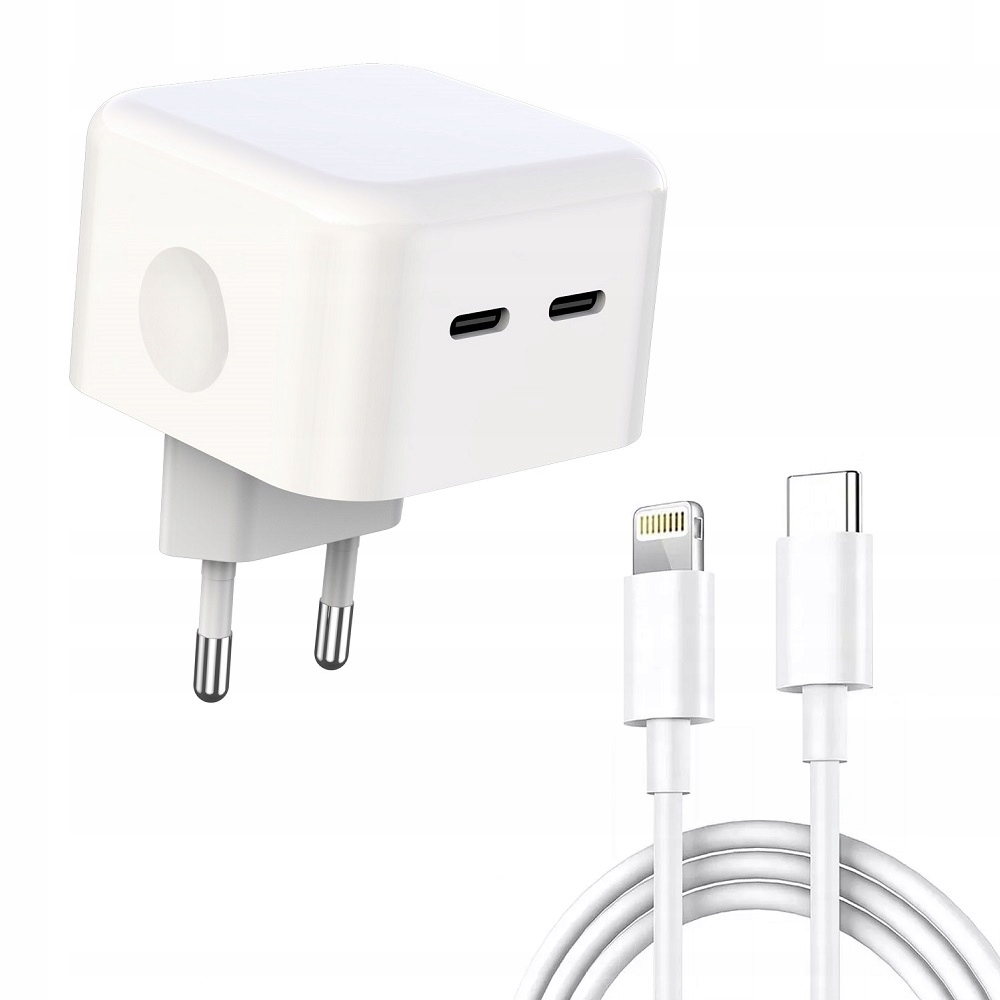 

Ładowarka kostka 2x Usb-c 35W kabel do iPhone