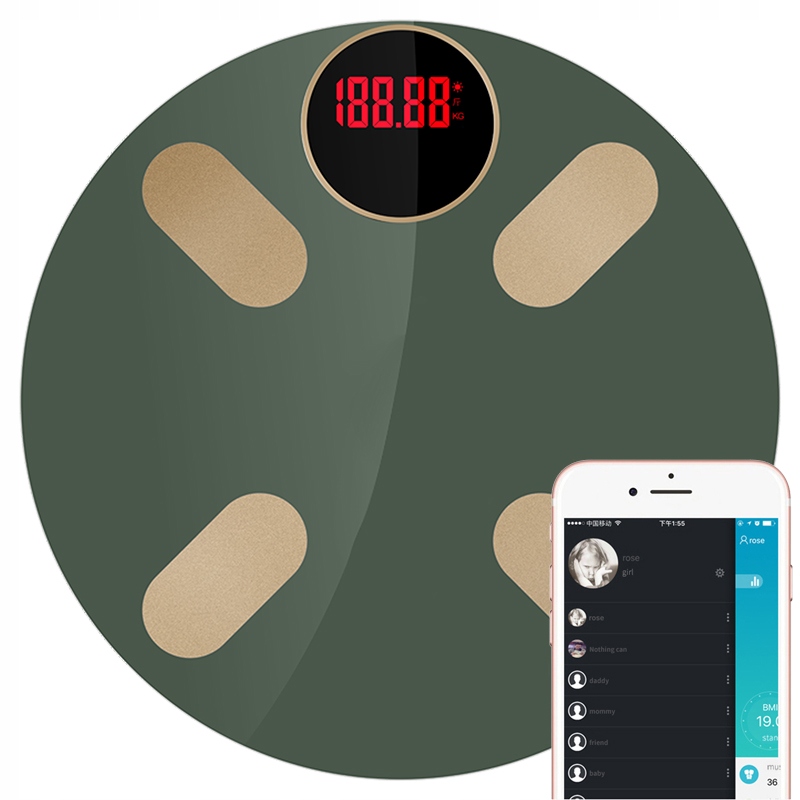 

Zielona Solarna Inteligentna Waga Łazienkowa Smart