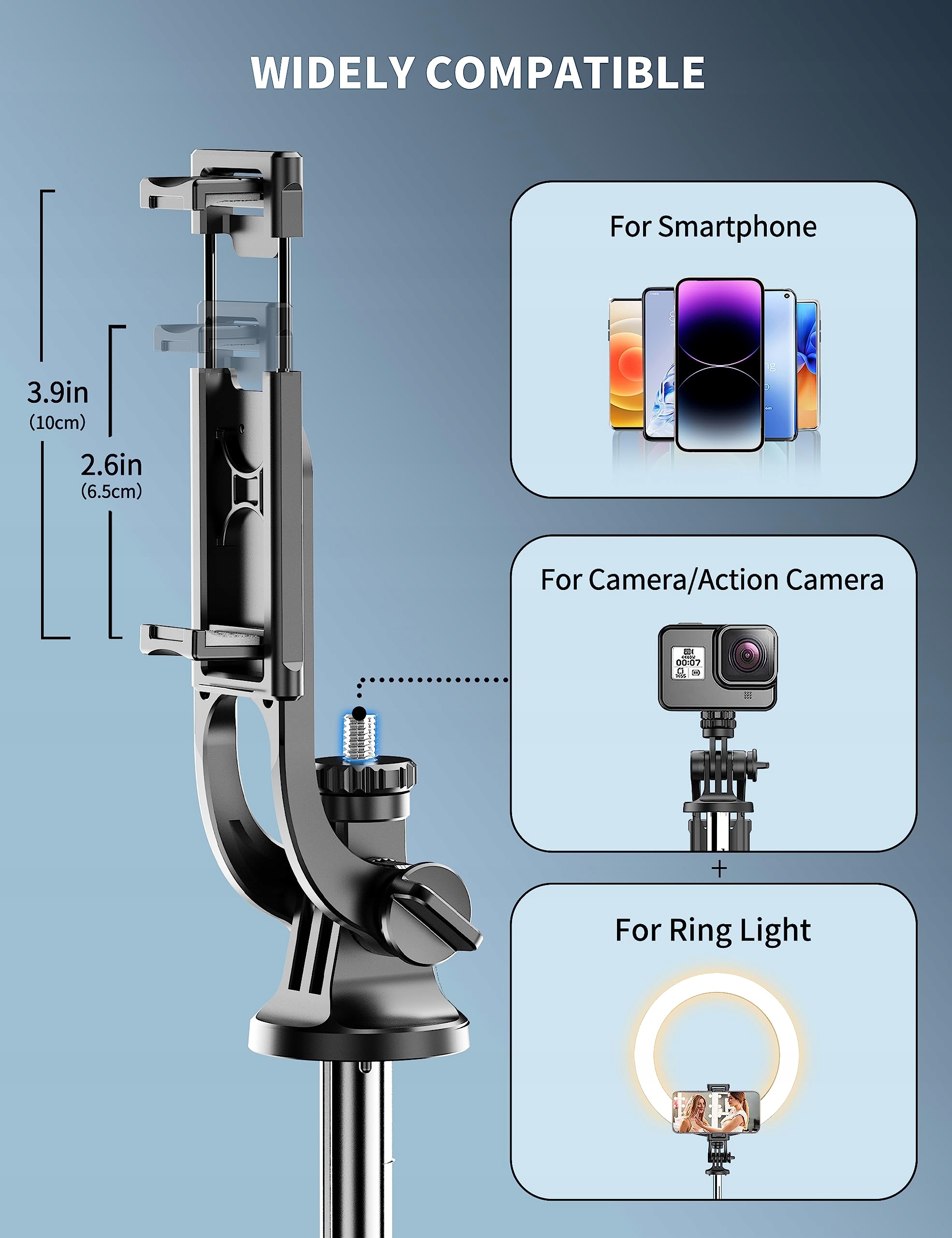 Selfie Stick z Pilotem do Smartfonów i Kamer — miniatura 3