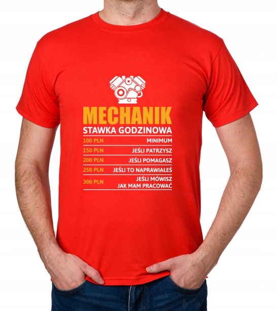 

koszulka Mechanik stawka godzinowa prezent