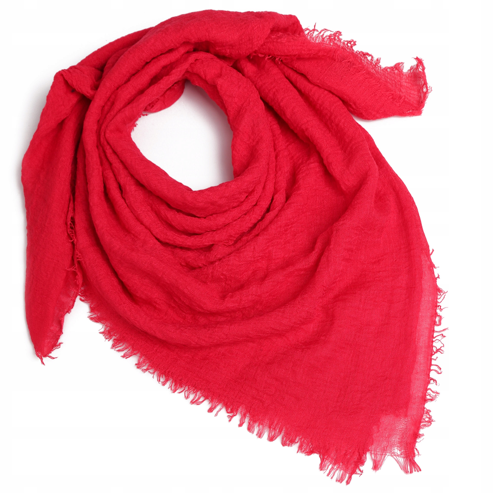 Szal damski apaszka chusta czerwony