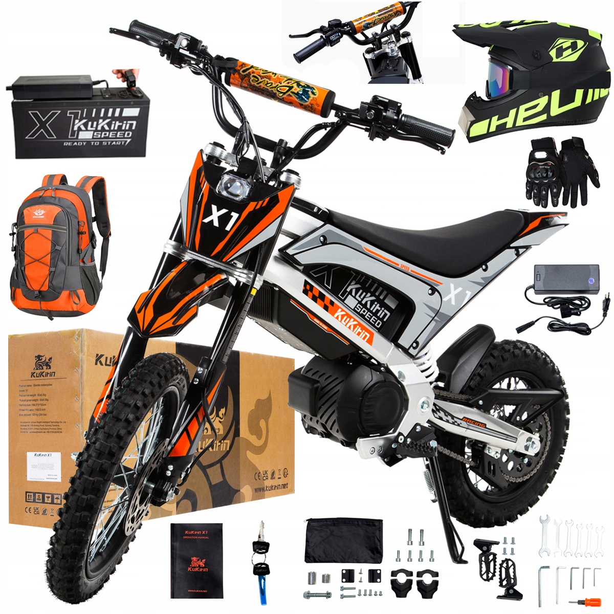 Kukirin X1 2026 Nové terénní elektrické vozidlo 2000W50KM/H 48V20.8Ah 14''