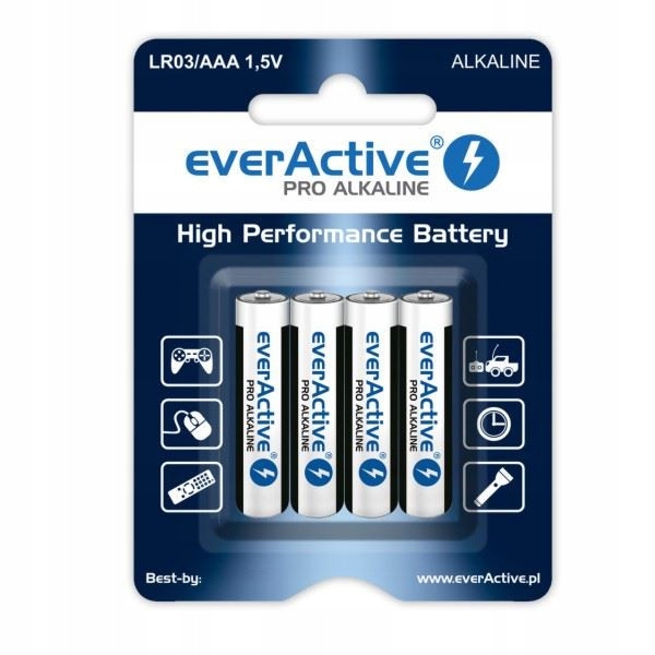 

Baterie LR03 everActive Aaa blister 4 sztuki