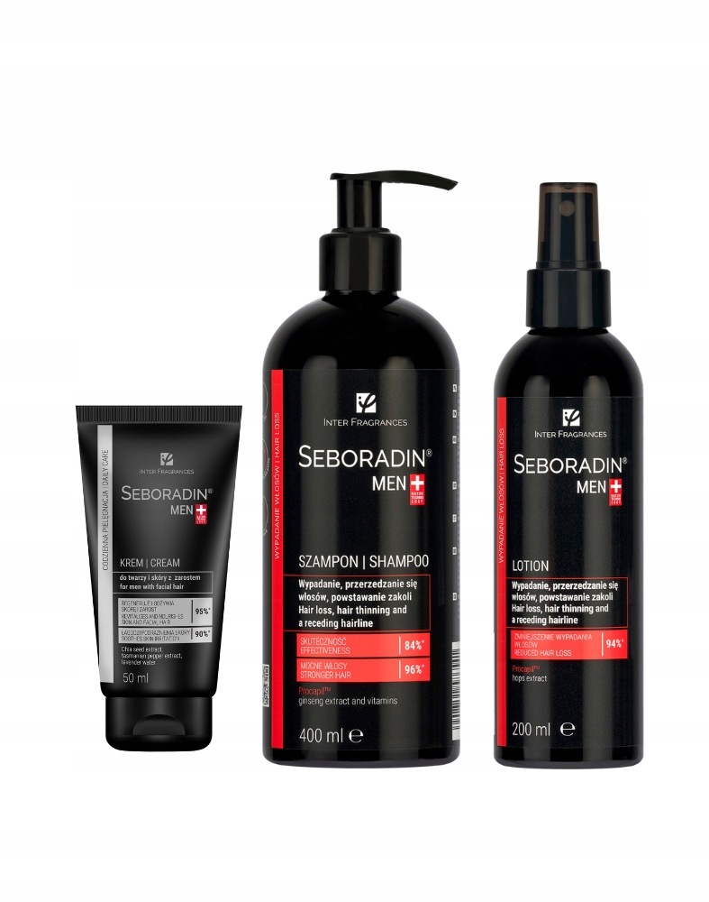 Sada pro kluka Seboradin Men šampon proti vypadávání lotion krém