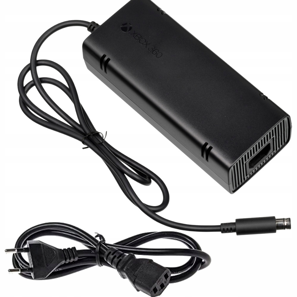 ORYGINALNY ZASILACZ DO KONSOLI XBOX 360 SLIM E 100% ORYGINAŁ + KABEL ZESTAW
