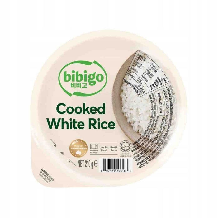 Ryż biały Gotowy do mikrofali Coocked Rice 210g Cj Bibigo