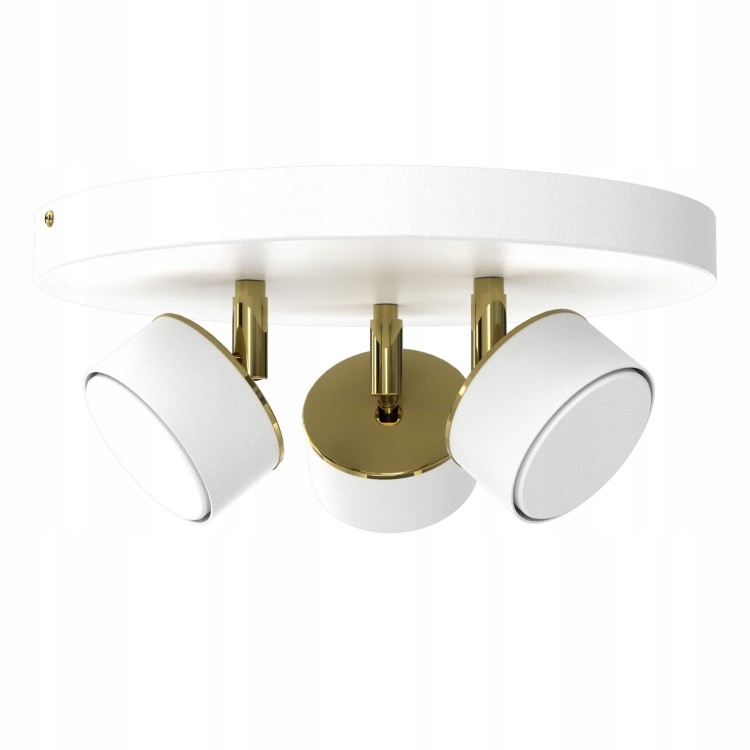 Stropní Svítidlo Axis Stropní Svítidlo 3 Bílo Zlatá GX53 Regulovatelné Spoty Moderní
