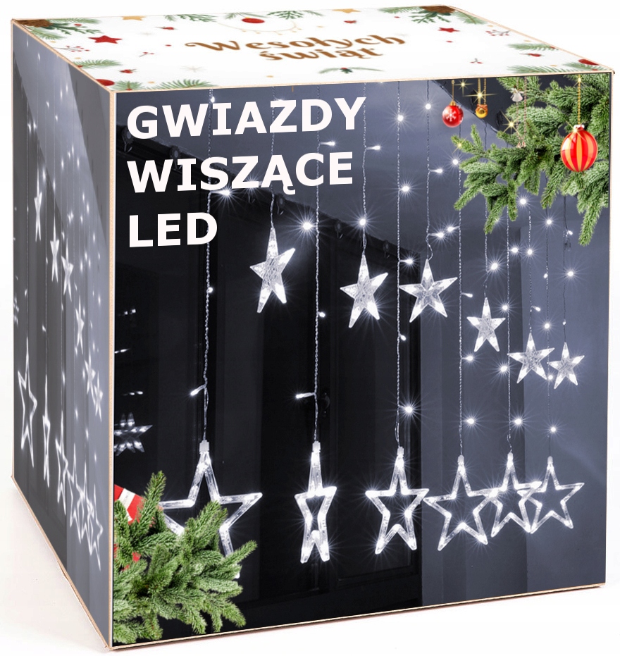 

Gwiazdy Wiszące Lampki Choinkowe Kurtyna Led Sople