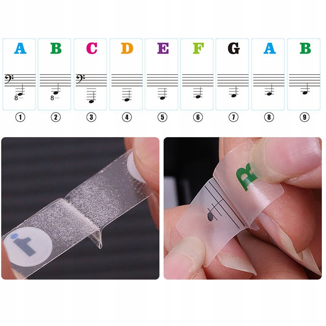 

Naklejki Na Klawisze Keyboard Pianino Kolorowe