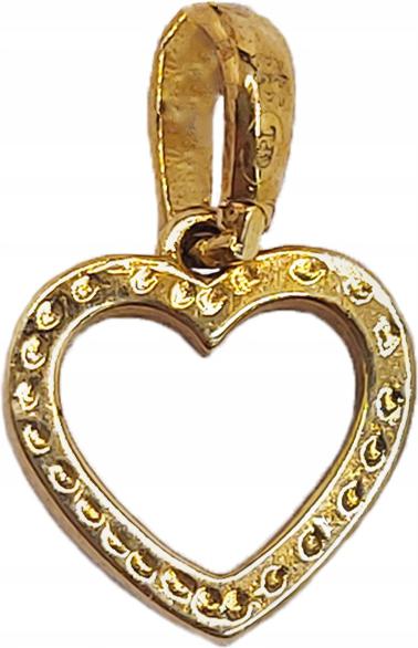 Zlatý přívěsek 585 malý rámeček srdíčko srdce na řetízek Valentýna