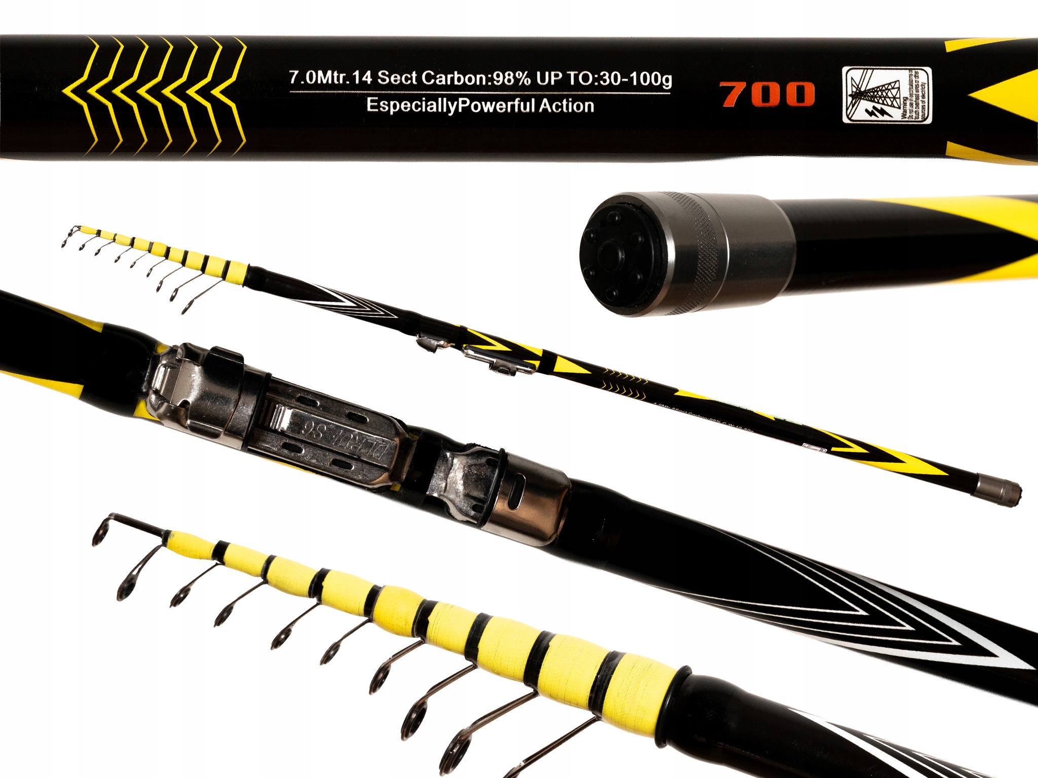 Prut Rumpol Alpen Travel 700 CM 30-100 G Silný Teleskopický 450 G