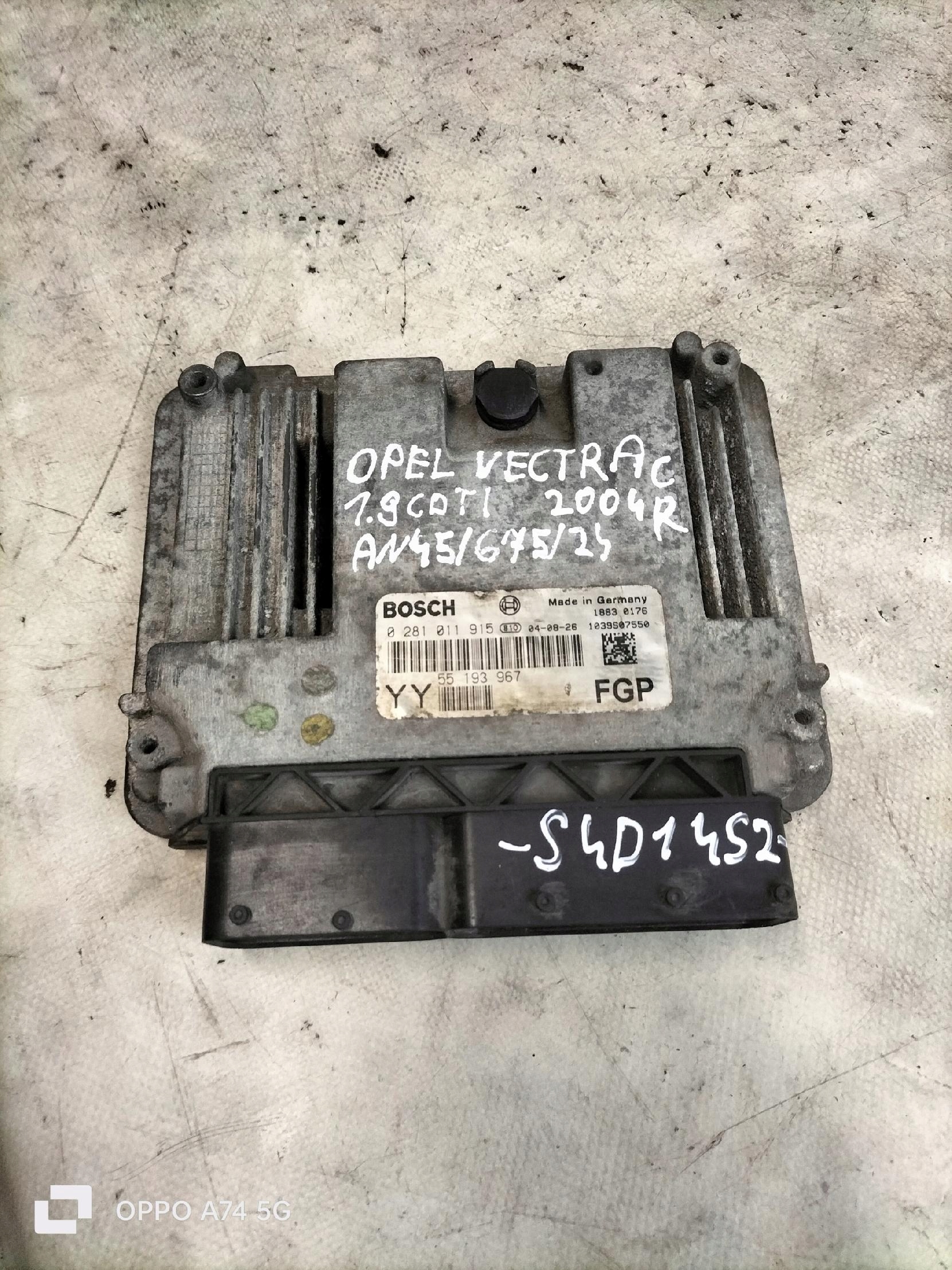 computer control unit OPEL VECTRA C 0281011915 55193967 BOSCH