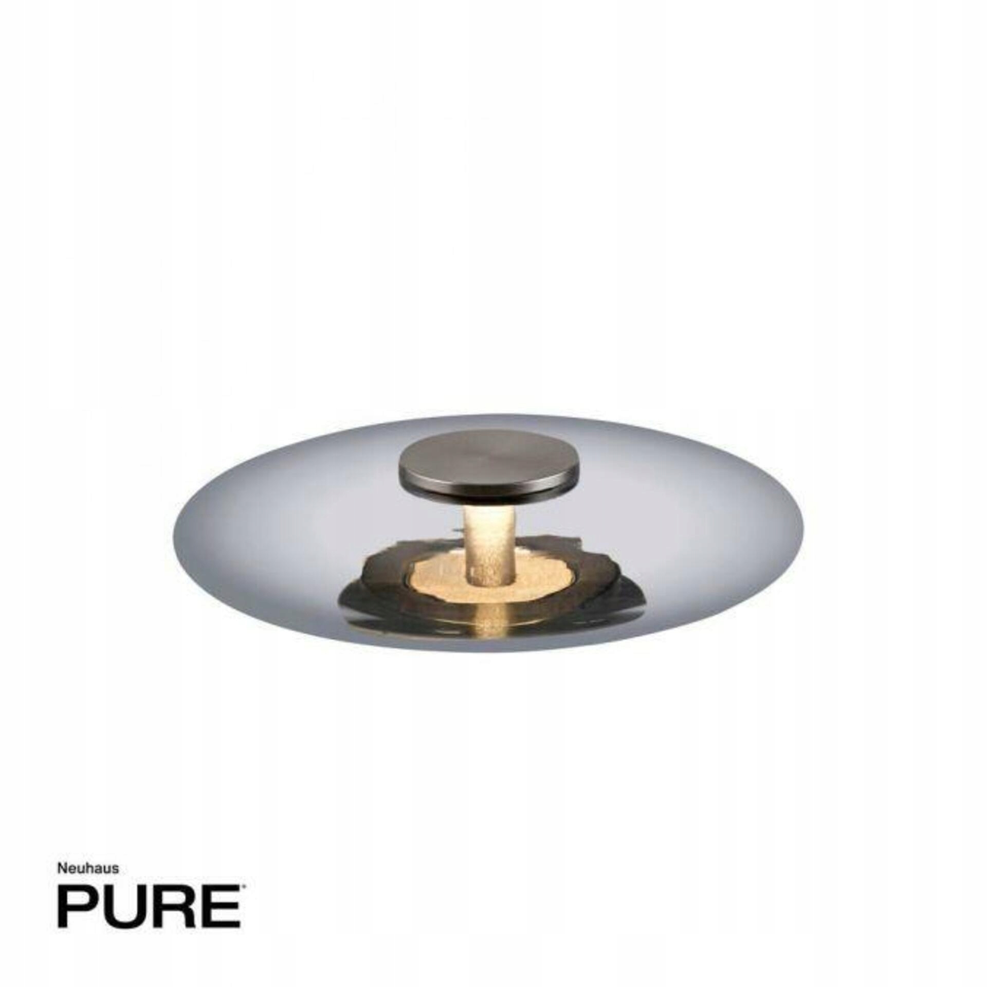 Paul Neuhaus Pure Vitrum Led stolná lampa sivá, dymové sklo, stmievateľná