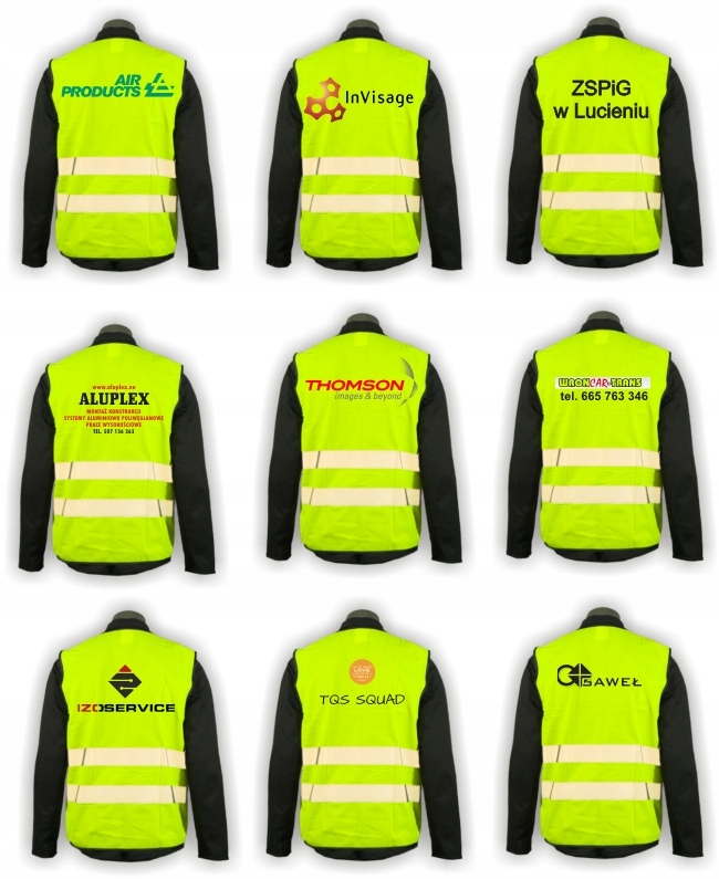 KAMIZELKA ODBLASKOWA Z NADRUKIEM LOGO TWÓJ INDYWIDUALNY NADRUK EAN (GTIN) 5908236809044