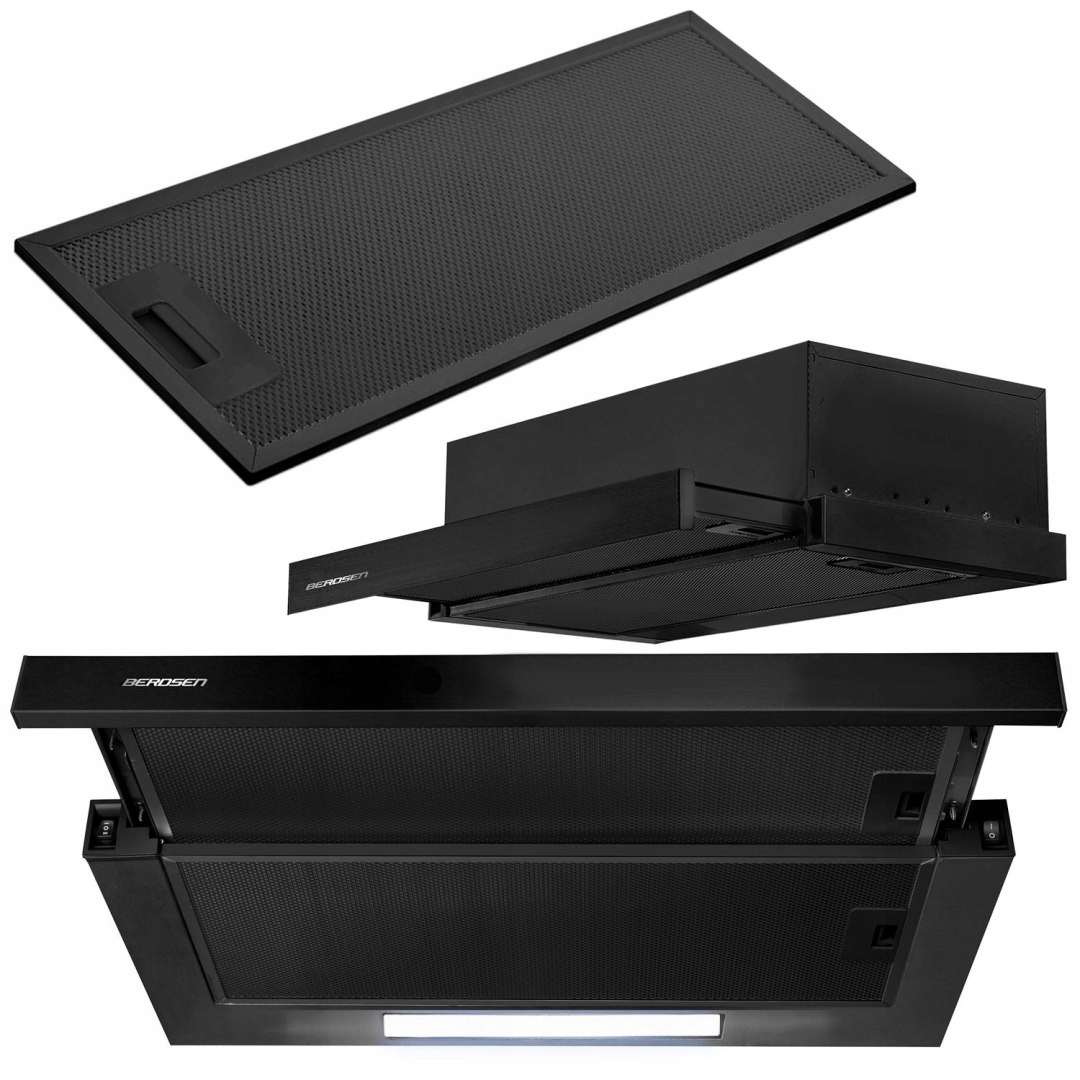 Podskrinkový kuchynský digestor 60 cm Berdsen BE-60-LW čierny Berdsen