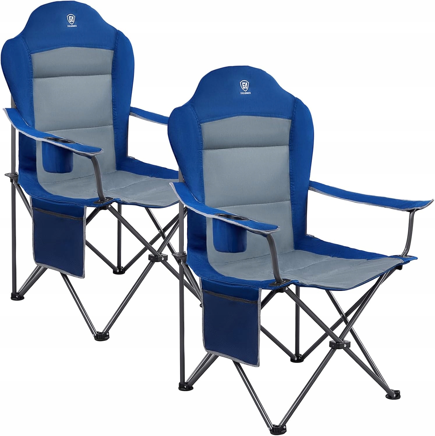 2x Turistická Kempingová Skládací Rybářská Židle Ever Advanced 160 Kg