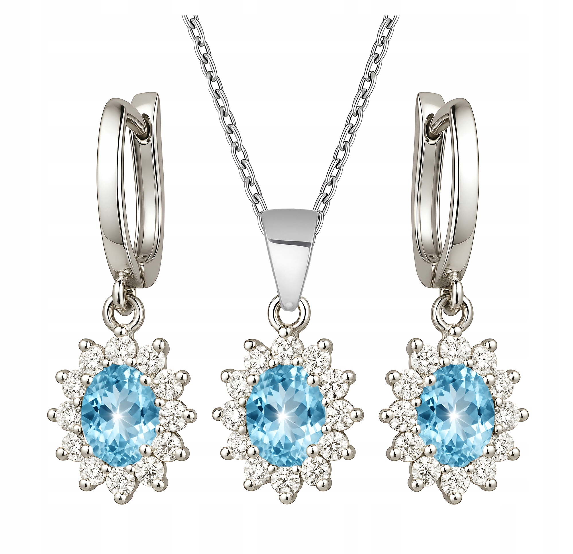 Sada stříbrných šperků 925 Vintage s zirkony jako Dárek pro ženu