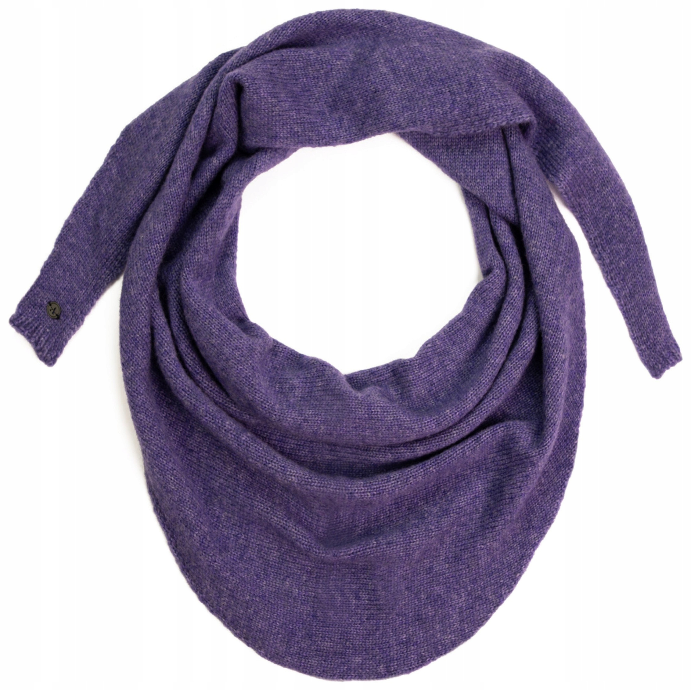 Vlněný šátek Amalie – trojúhelníkový, zimní, klasika Fialová