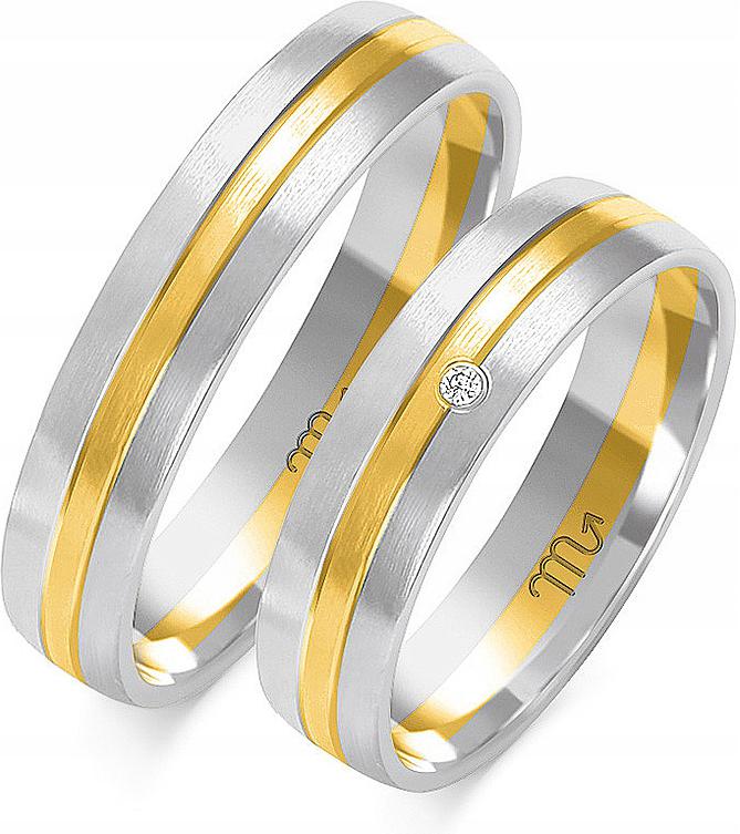 Moderní snubní prsteny s diamantem 14K z roku 585, 17 18 19, jedinečná kolekce svatba