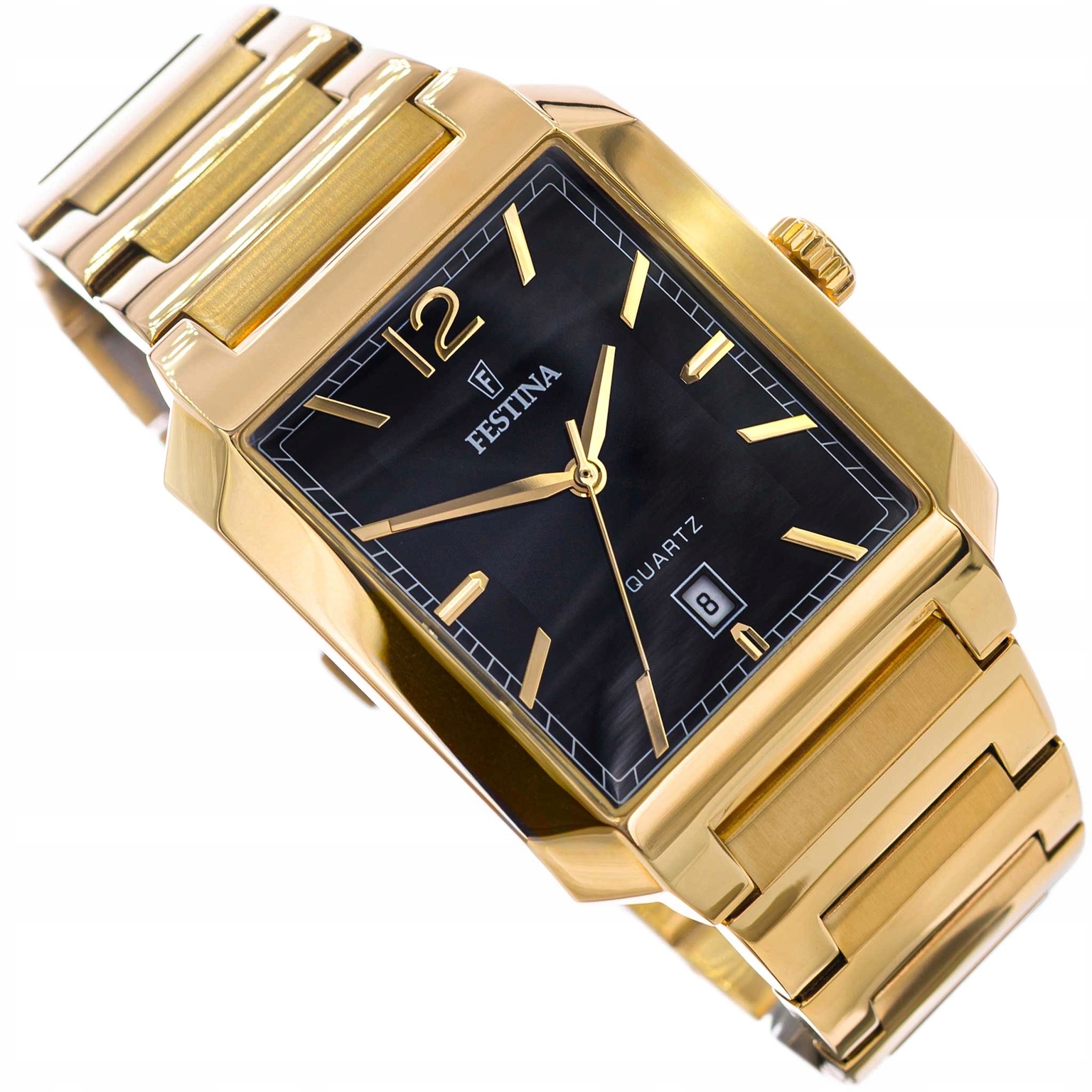 Pánské Hodinky Festina F20678/4 Classic Gold Na Náramku Datumovka