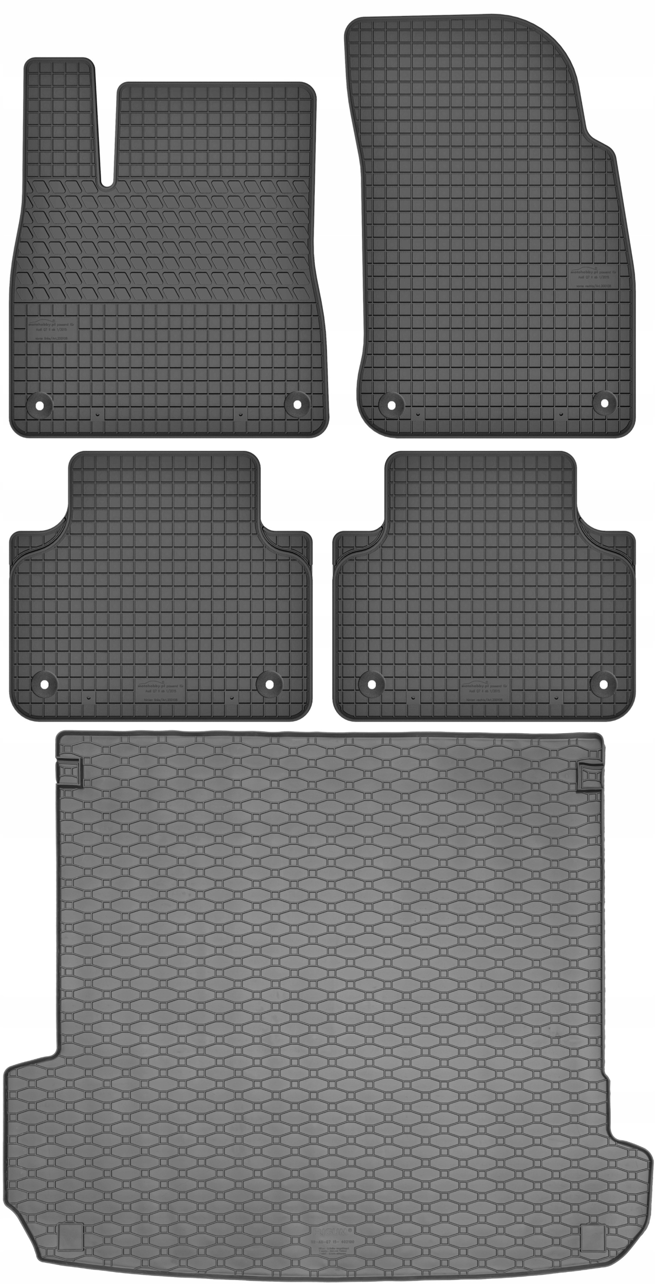 Audi Q7 II Suv 2015- Sada Koberce batožinový priestor