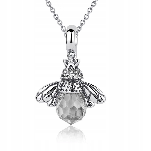 Stříbrný rhodiovaný náhrdelník Ag 925 Včela se zirkony IM0110523NS