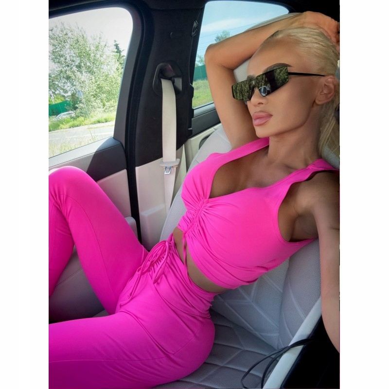 FREYA TOP JUST UNIQUE XS/S RÓŻOWY Materiał dominujący poliester