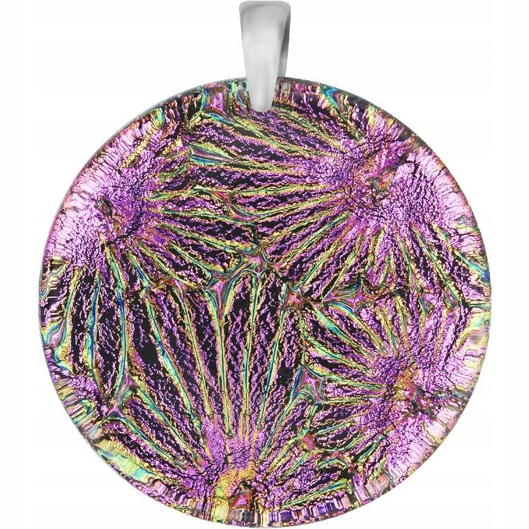 Dámský přívěsek Harfa růžová sklo murano kroužek