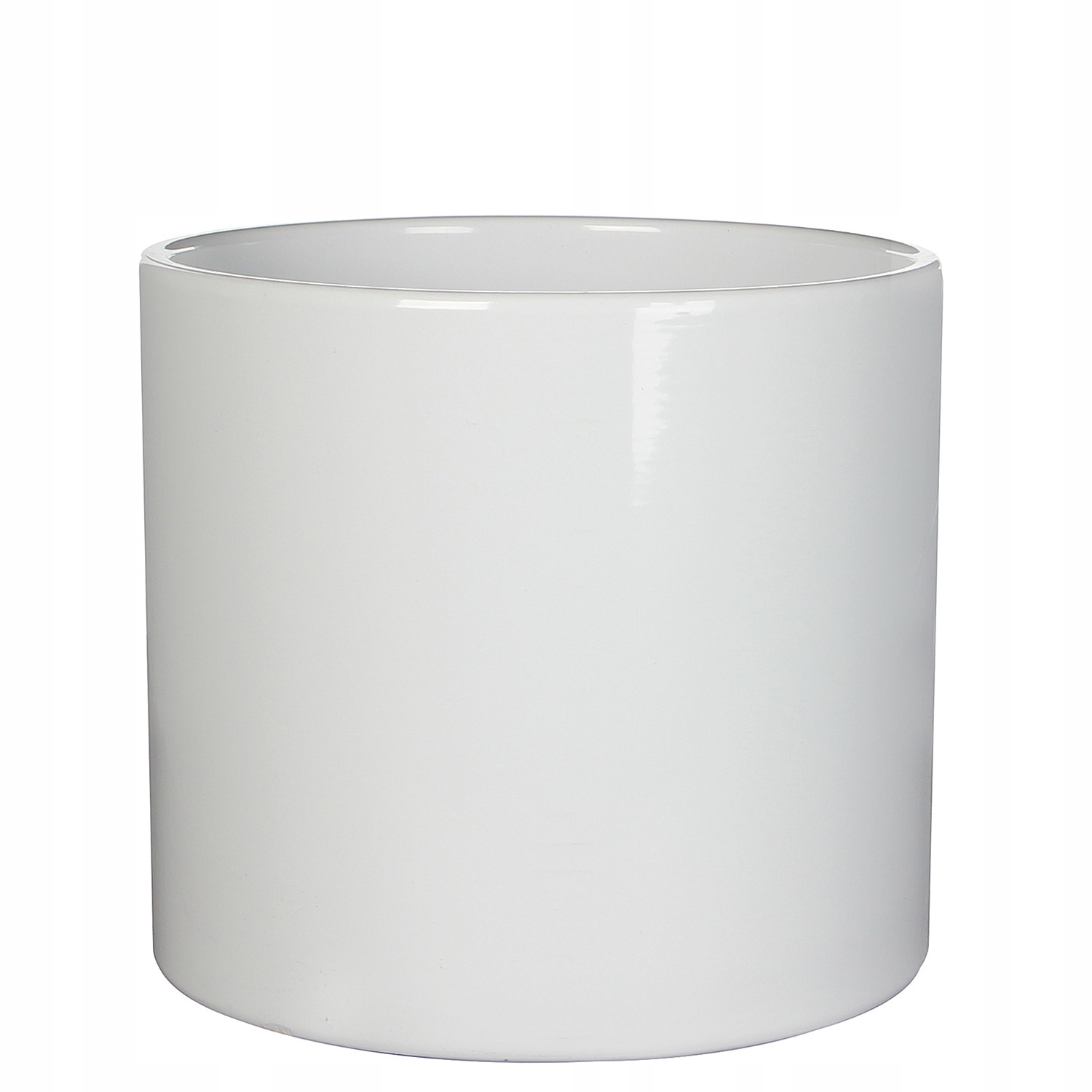 

biały połysk okrągła ceramiczna doniczka Era 23/21