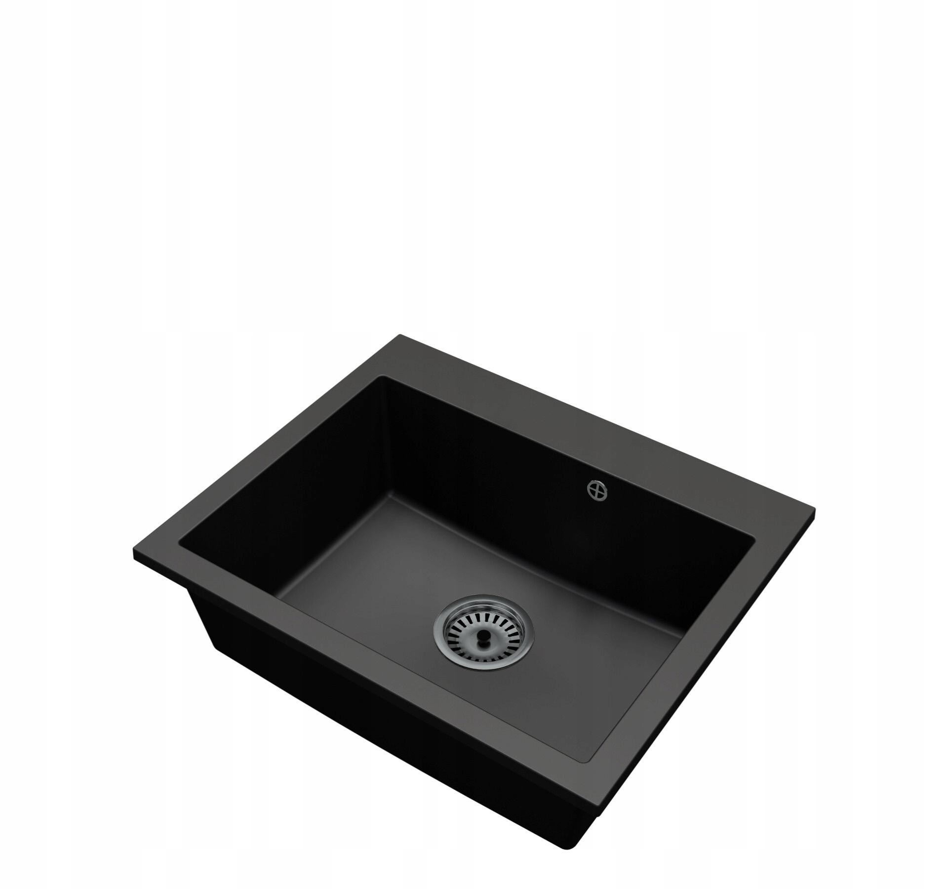 Granitový dřez Jednokomorový Elite 60 Syfon Černý