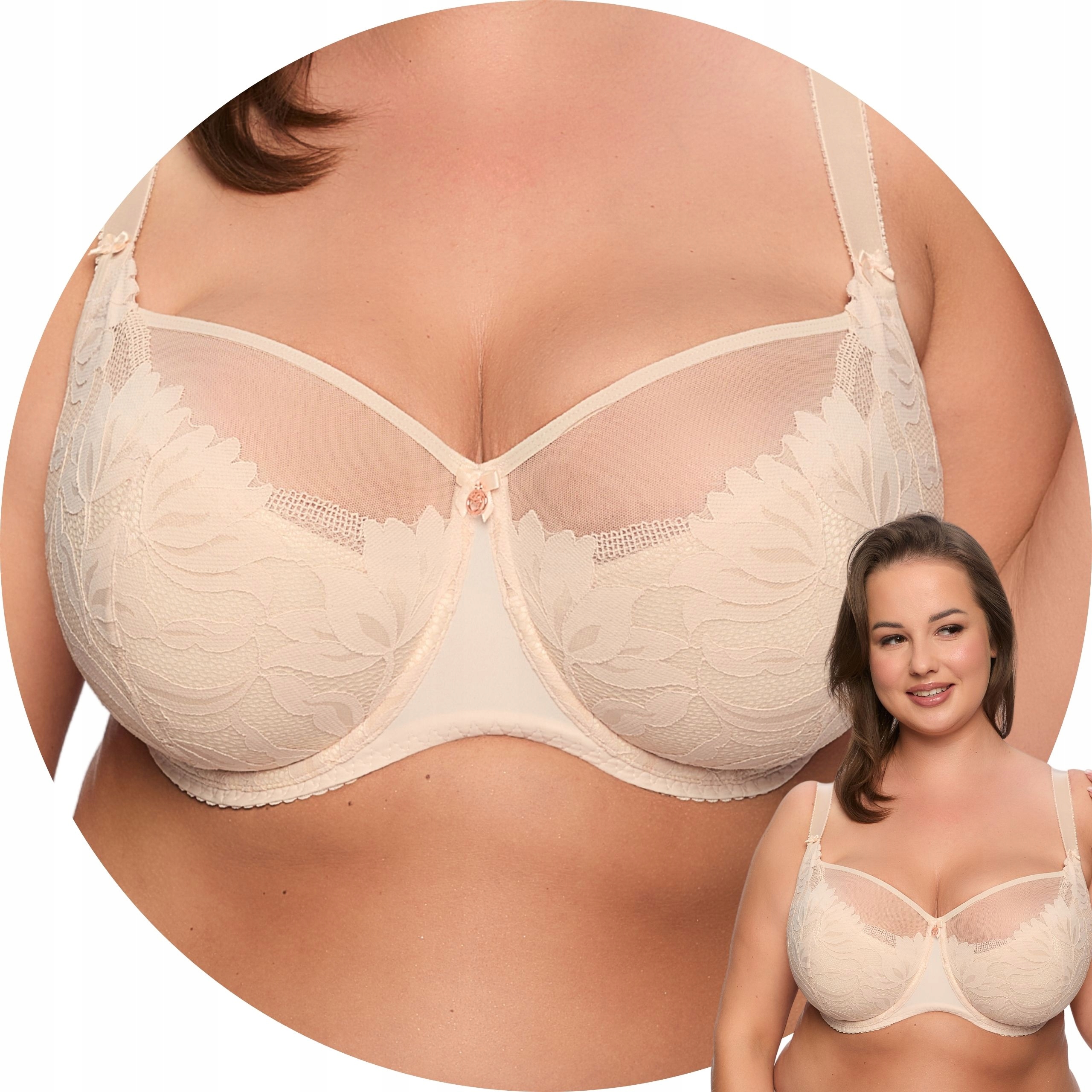 Gaia 1134M Keto Maxi Polovyztužená podprsenka Semi Soft béžová 90G