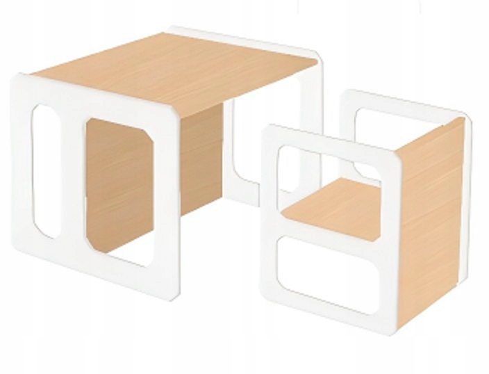 Skládací stolek s židlí Cozivolife béžový TF6912-W