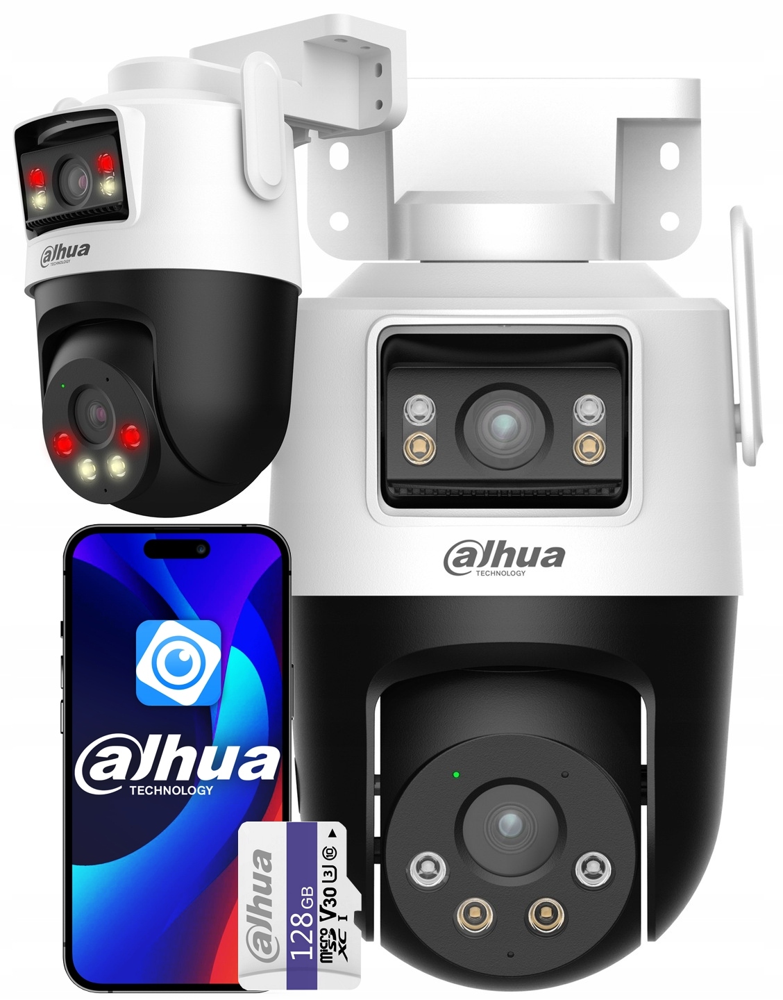 WiFi otočná kamera Dahua 10Mpx (2x 5MPx) P5D-5F-PV Reproduktor Mikrofon 128GB