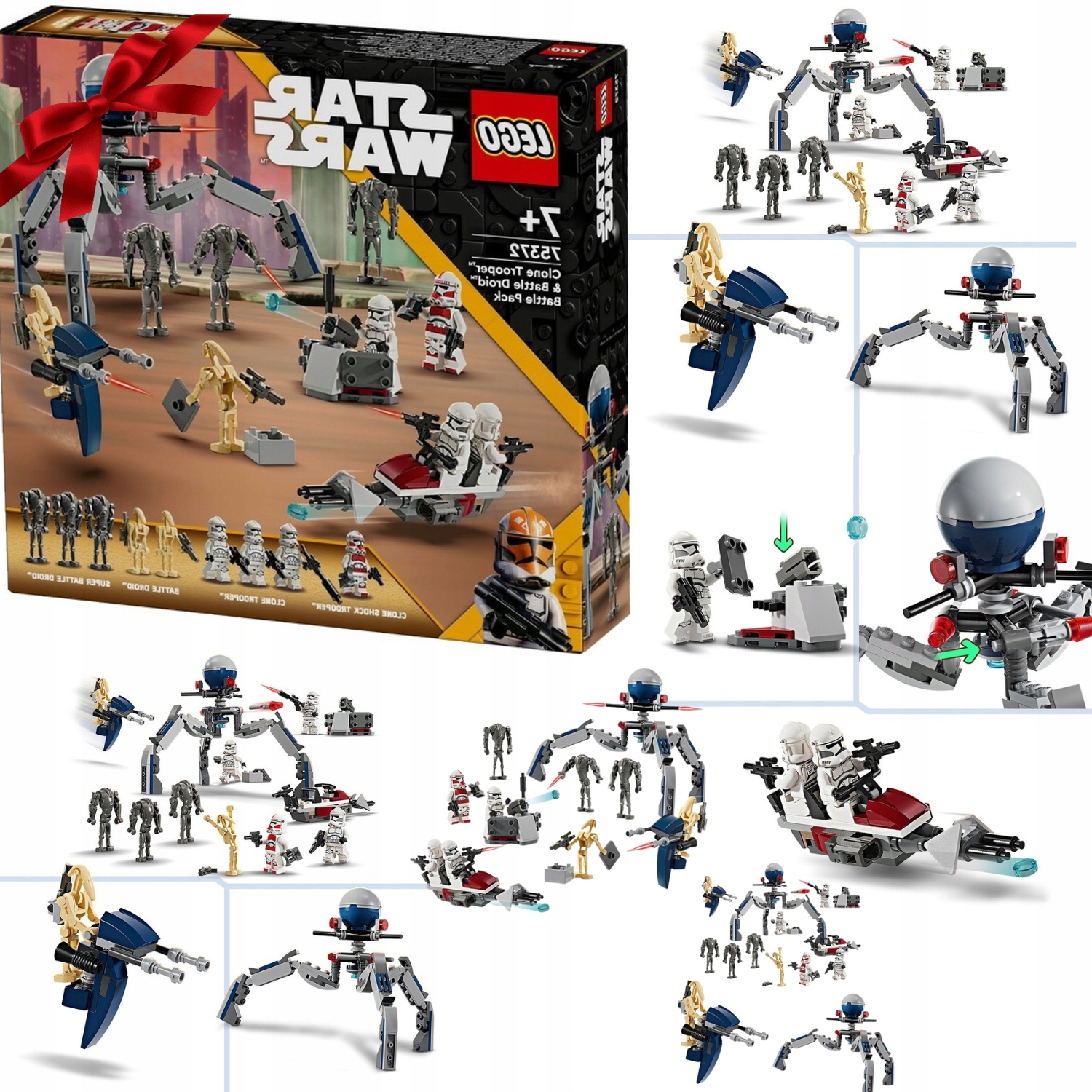 Lego Star Wars 75372 Pakiet Bojowy Clone Trooper I Droid Klocki