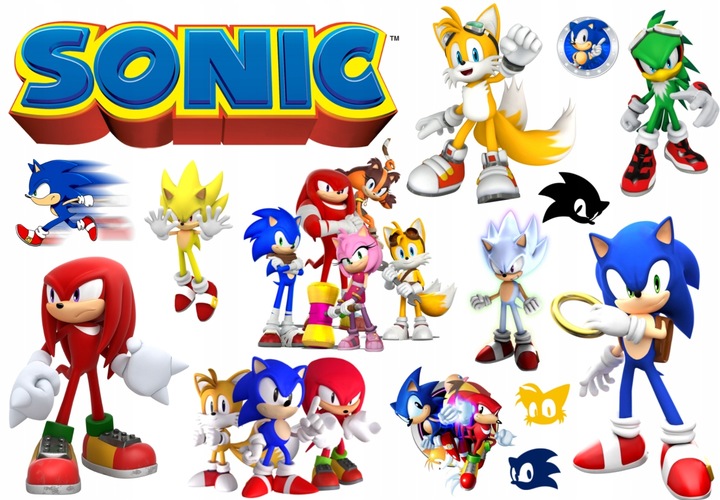 TATUAŻE ZMYWALNE DLA DZIECI SONIC DUŻO WZORÓW