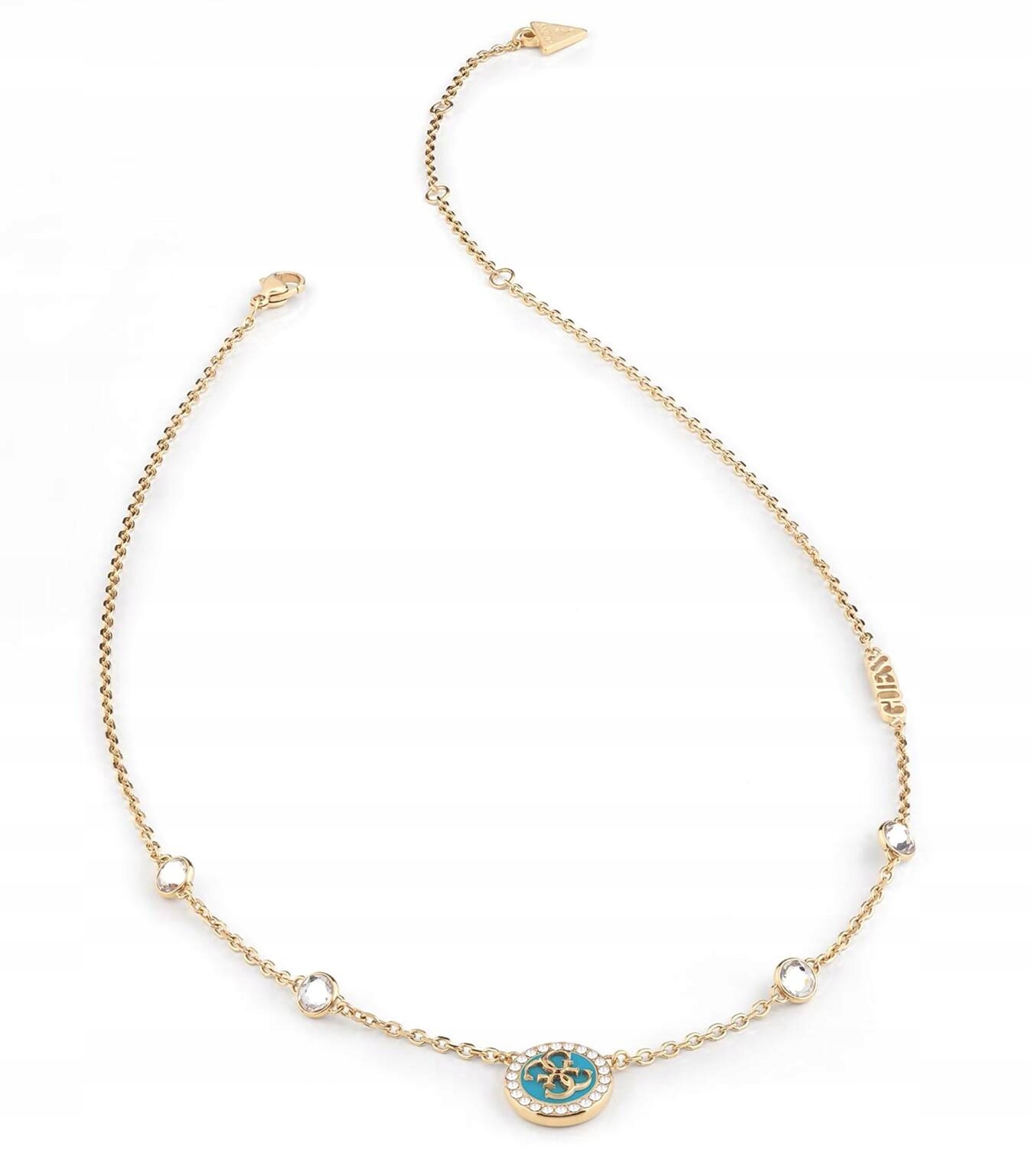 Ocelový Zlatý Náhrdelník Guess Dreaming Zirkony JUBN03119JWYGAQT/U