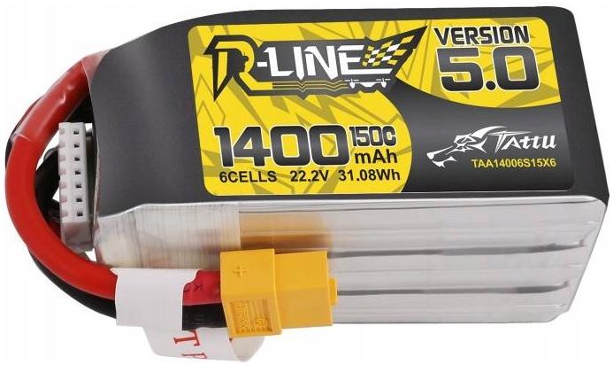 Akumulátor baterie Tattu R-Line 5.0 1400mAh 22.2V 150C 6S1P XT60