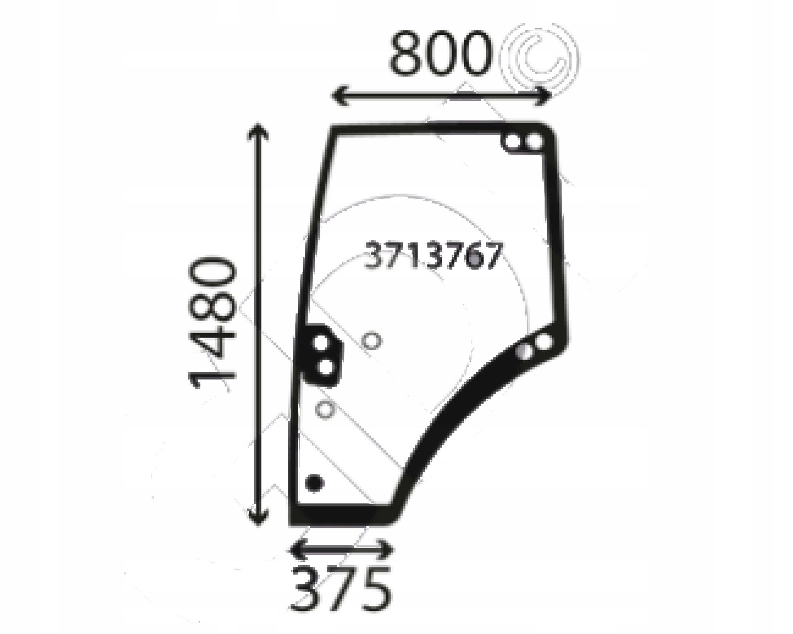 čelní sklo pro traktor Fendt dveře levé 737812030021
