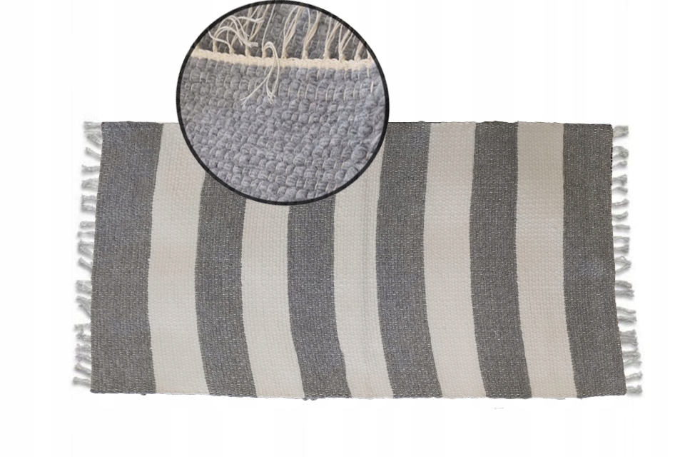 

Dywan Biały-szary Bawełniany Vica 70x100