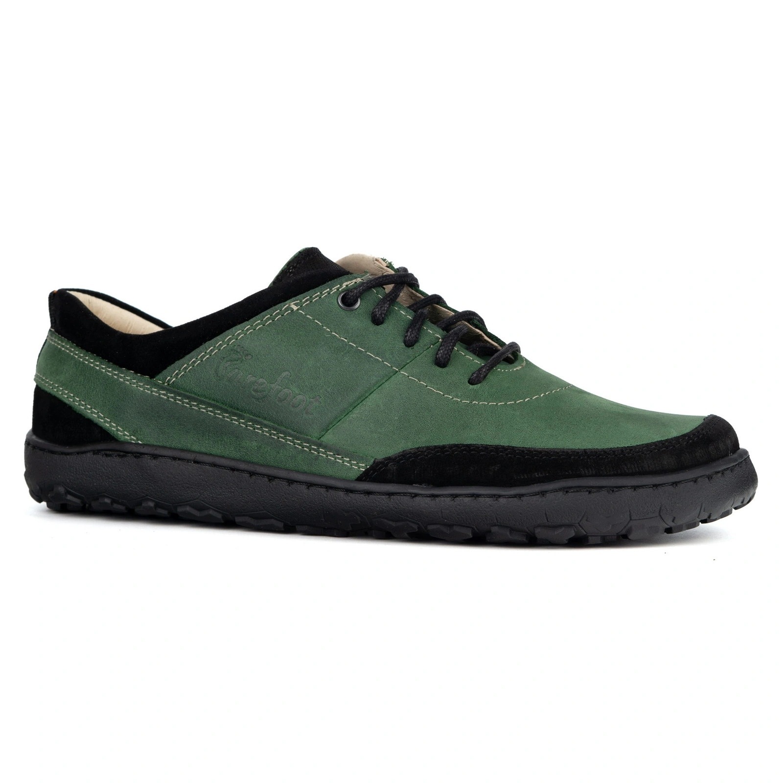 Minimalistické polobotky Mont unisex kožené zero drop zelené 39